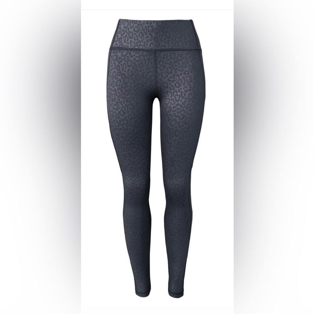 NWOT- Platinum Sun Swim & Gym Leggings, UPF 50+| Cheetah -Black, size Large